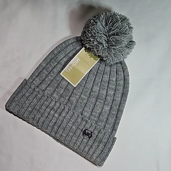 Michael Kors Cable Knit Pom Beanie Hat - Picture 6 of 8